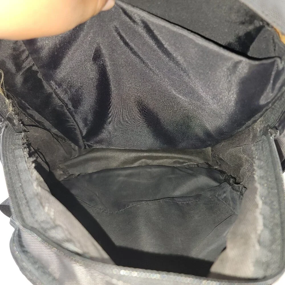 The North Face Reservoir Backpack Black Green Nylon Hiking Camping Outdoor Bag